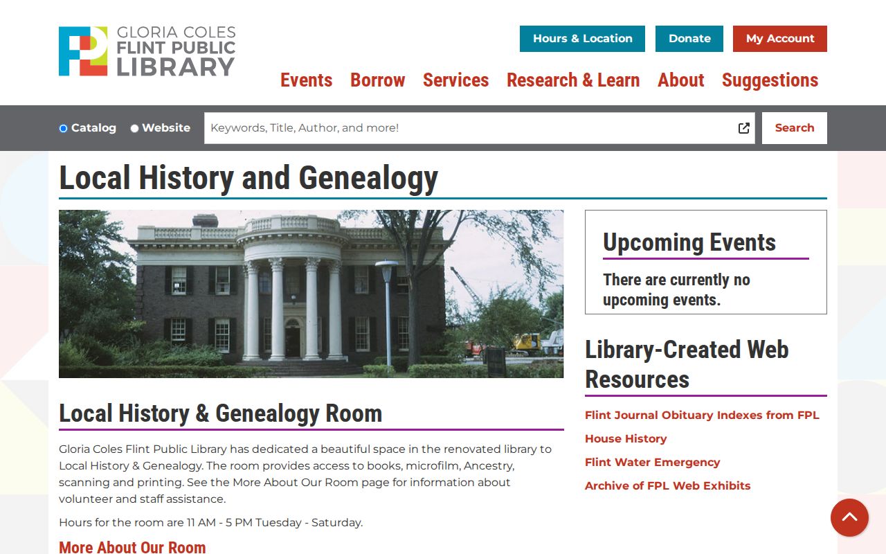 Genesee County residents directory Flint library genealogy collection