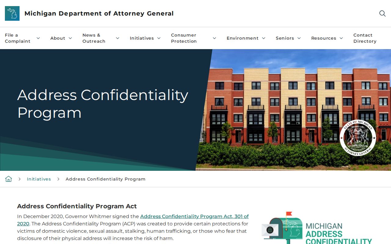 Genesee County residents directory address-confidentiality source